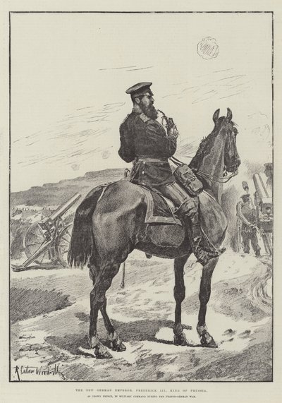 The New German Emperor, Frederick III, King of Prussia, as Crown Prince, in Military Command During the Franco-German War by Richard Caton Woodville junior